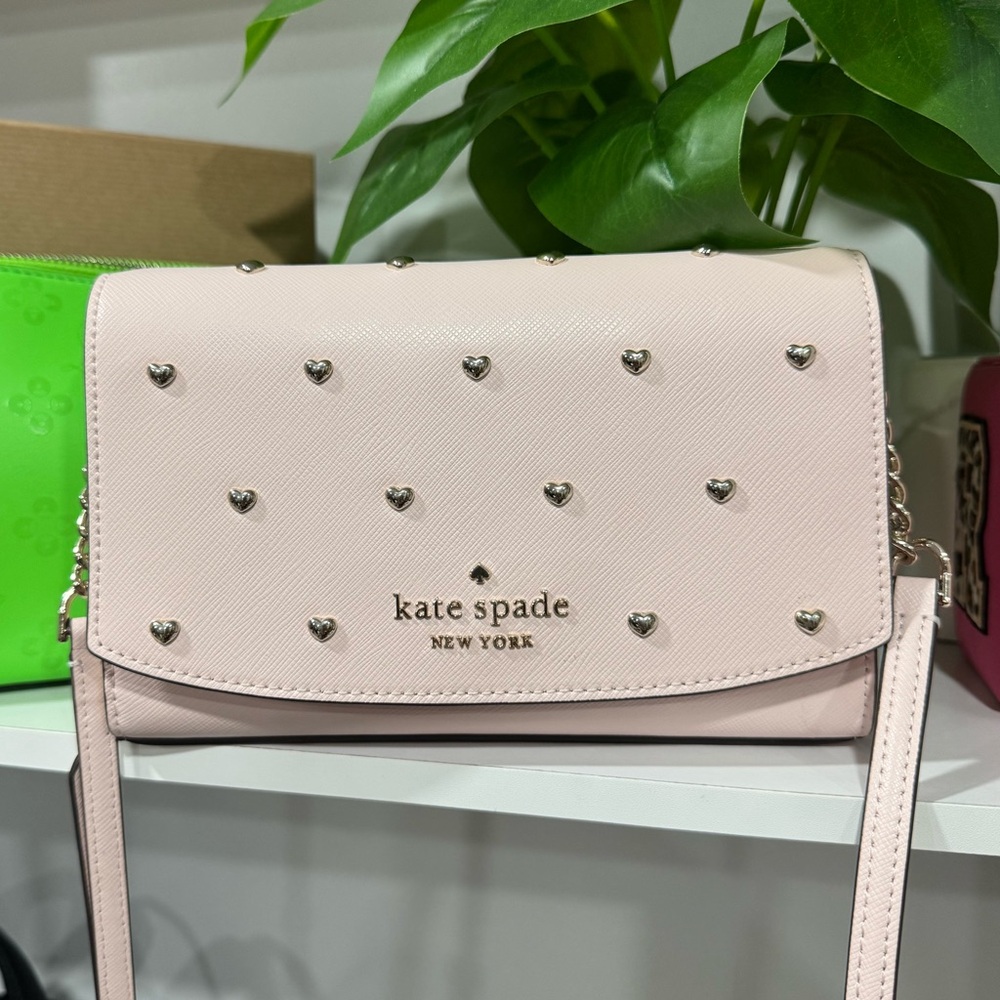 SOLD‼️Kate Spade Staci Studded Hearts Crossbody Bag - Picture 4 of 7